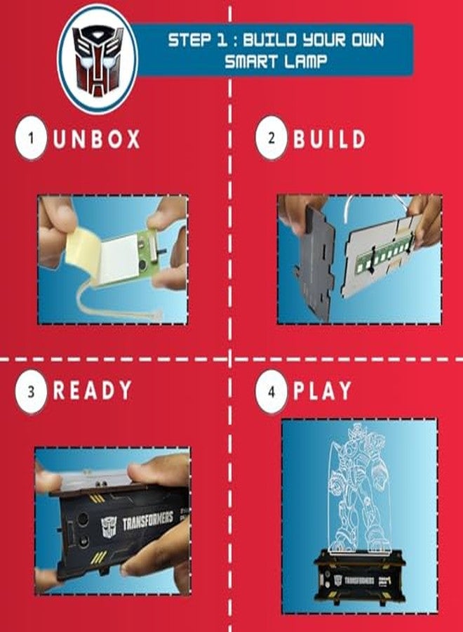 ThinkerPlace Transformers Smart Lamp DIY Kit | Build, Learn & Play | STEM Toy for Kids Age 6+ | Sensor Learning Kit with AR Experience | Fun Educational Game - Image 4